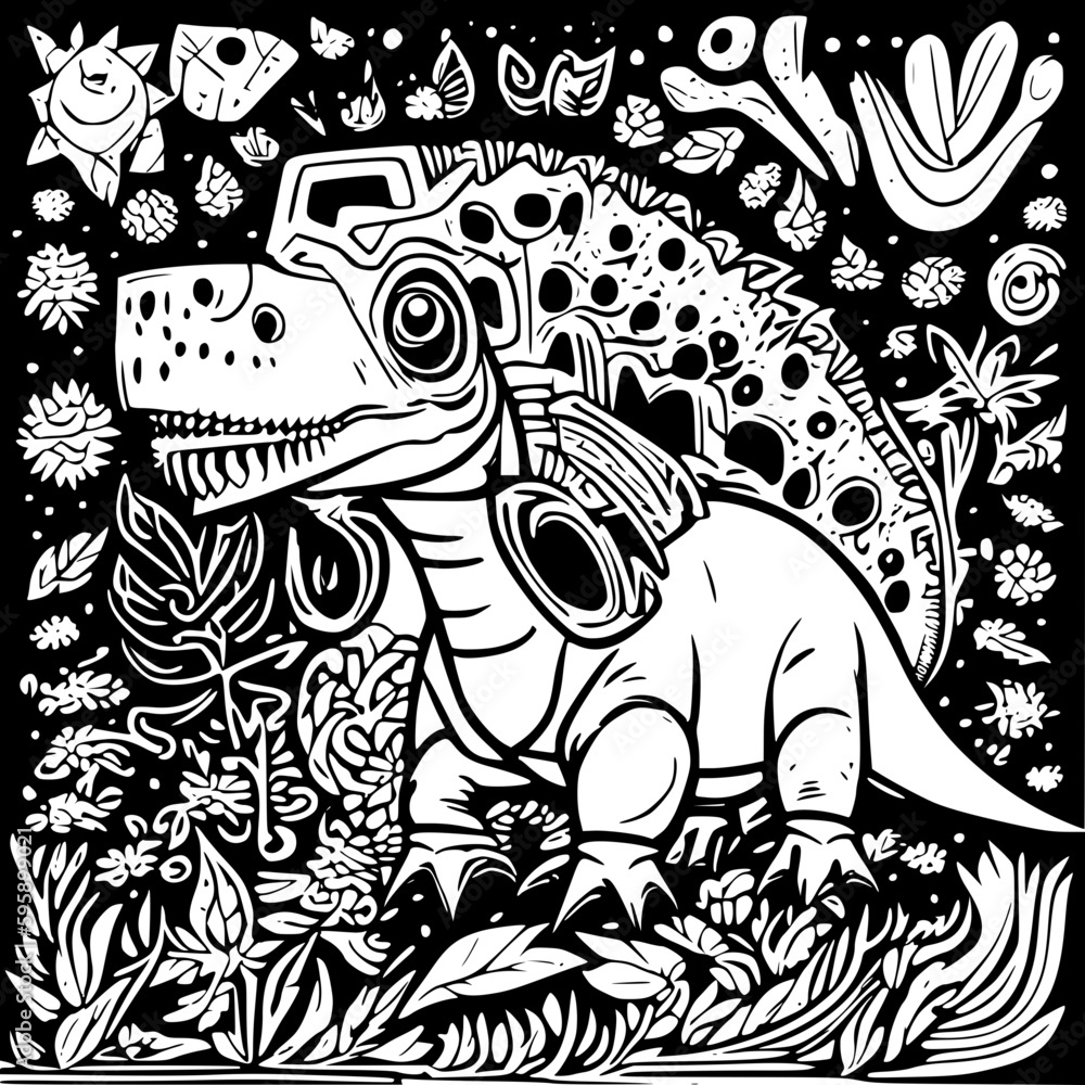 illustration of a dinosaur illustration of a dinosaur