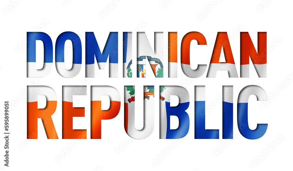 Dominican Republic flag text font Dominican Republic flag text font