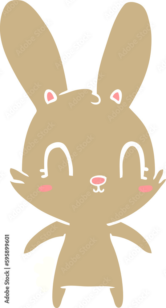 cute flat color style cartoon rabbit cute flat color style cartoon rabbit