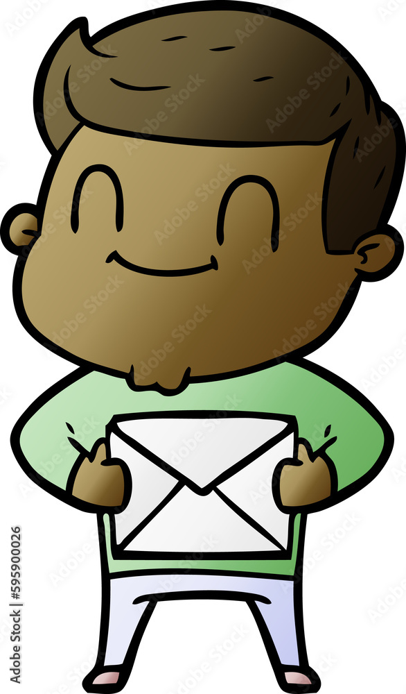 Obraz premium cartoon friendly man