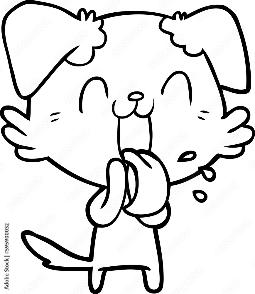 cartoon panting dog cartoon panting dog
