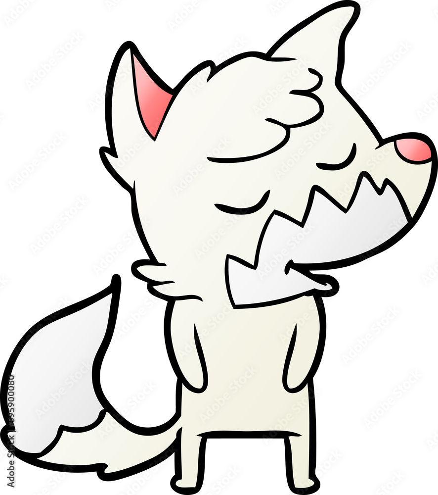 friendly cartoon fox