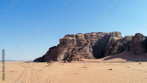 With a caravan in the Wadi Rum desert  Jordan 