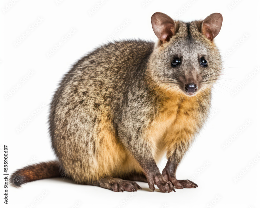 photo of dasyurid marsupial isolated on white background. Generative AI photo of dasyurid marsupial isolated on white background. Generative AI