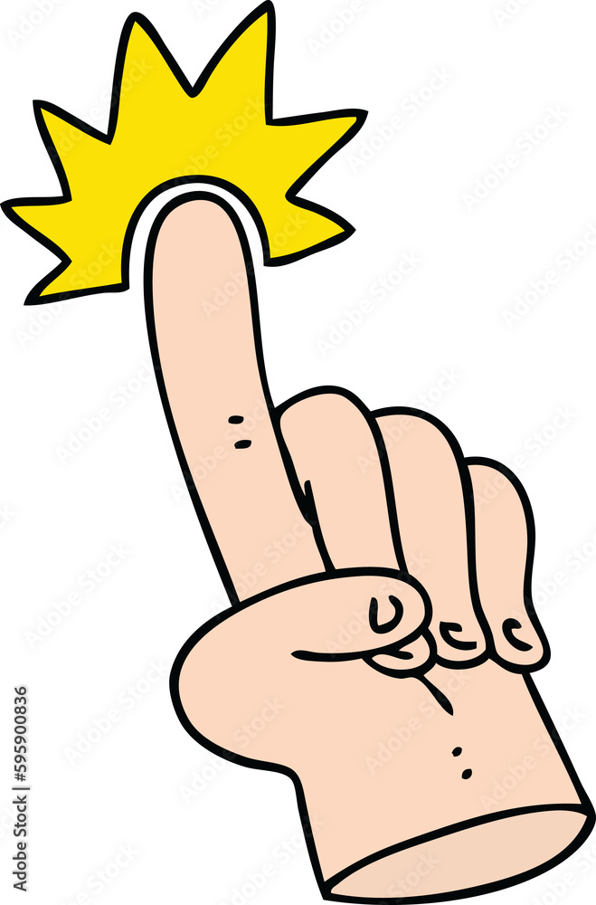 pointing finger hand drawn quirky cartoon of a pointing finger hand drawn quirky cartoon of a
