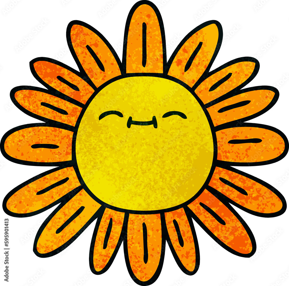 hand drawn quirky cartoon flower hand drawn quirky cartoon flower