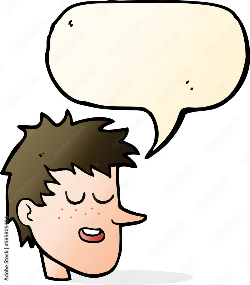 cartoon happy boy face with speech bubble cartoon happy boy face with speech bubble