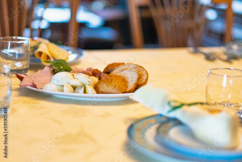 Traditional Polish food set on the table