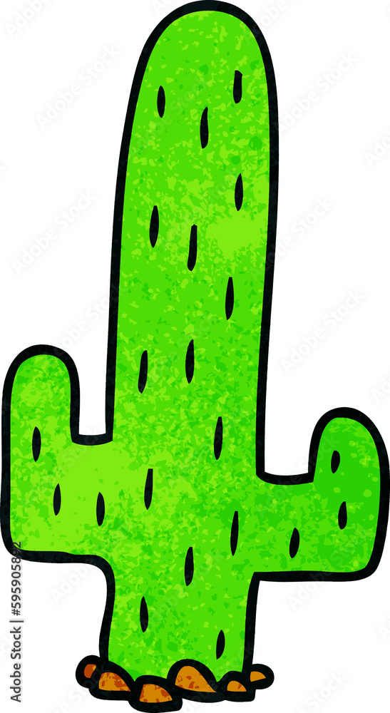 hand drawn textured cartoon doodle of a cactus hand drawn textured cartoon doodle of a cactus