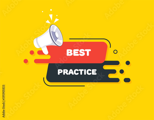 Best practices. Flat, color, banner best practice. Vector illustration.