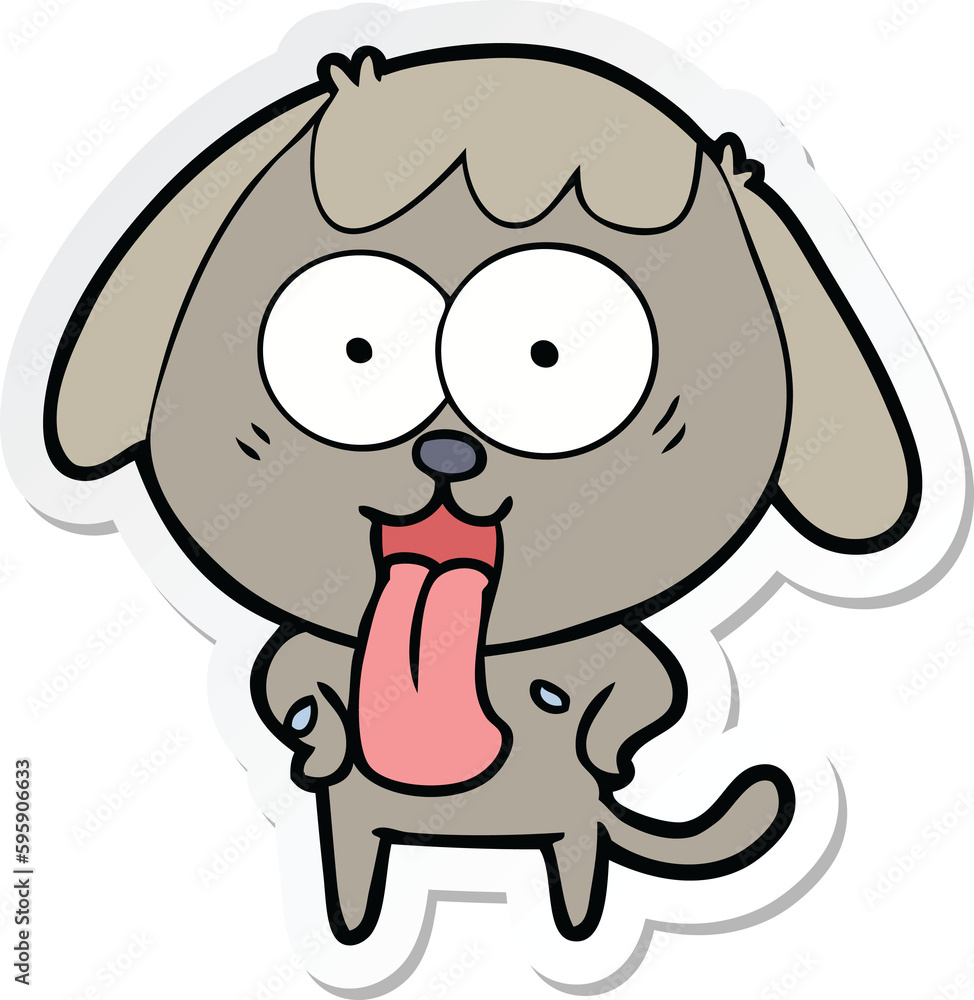 sticker of a cute cartoon dog sticker of a cute cartoon dog