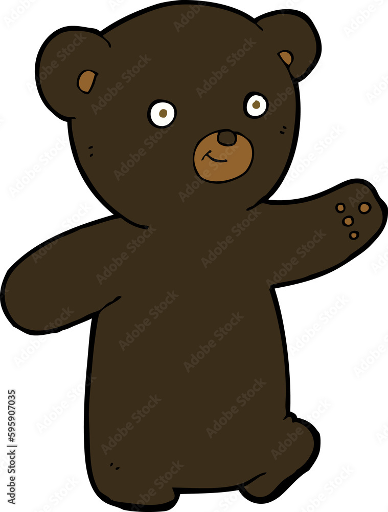 cartoon black bear cub cartoon black bear cub
