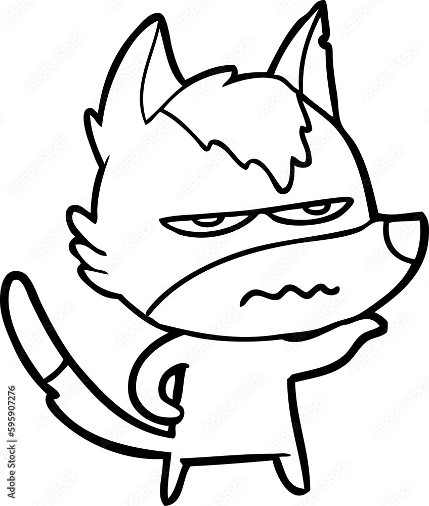cartoon annoyed wolf cartoon annoyed wolf