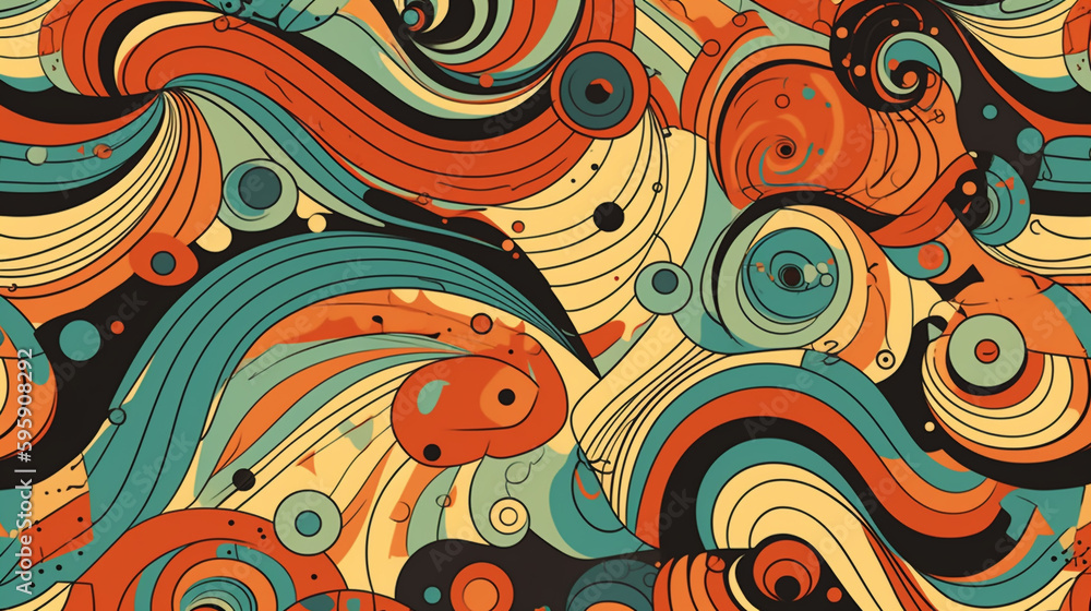 Abstract pattern colorful with retro gradient
