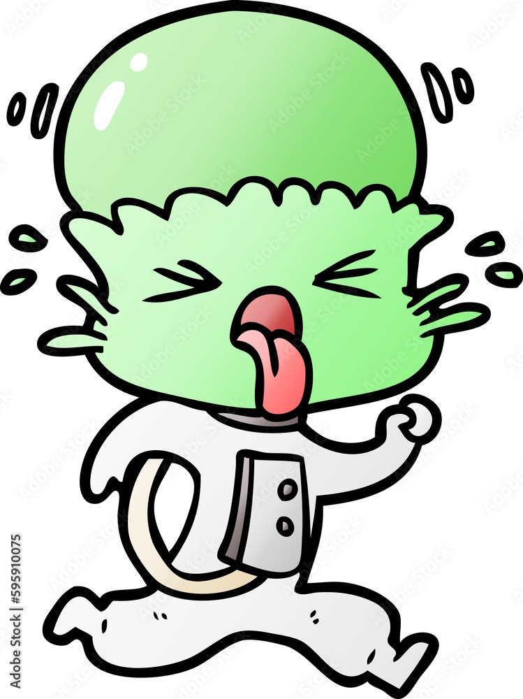 Fototapeta premium weird cartoon alien