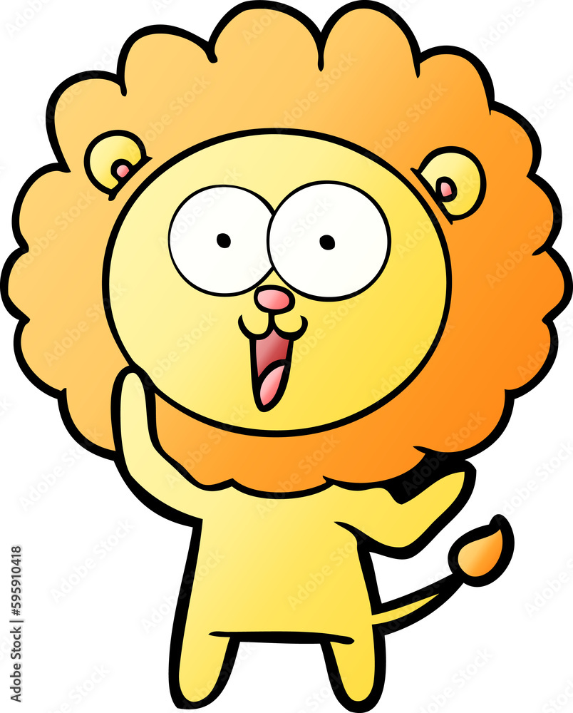 happy cartoon lion happy cartoon lion