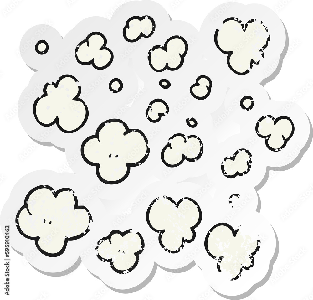 retro distressed sticker of a cartoon puff of smoke symbol retro distressed sticker of a cartoon puff of smoke symbol