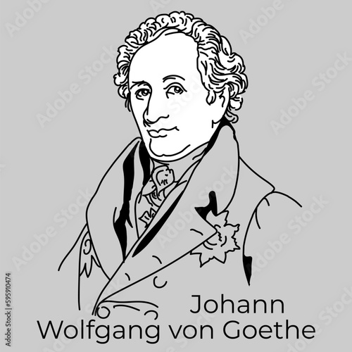Johann Wolfgang von Goethe was a German poet, playwright, novelist, scholar, statesman, theater director, and critic. Vector
