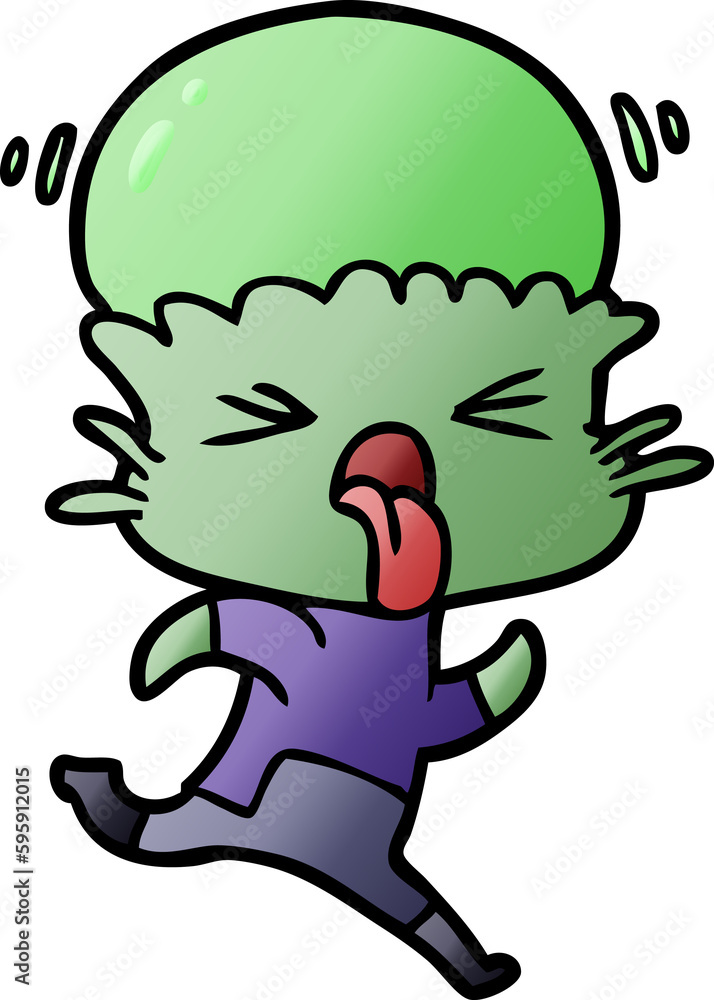 Fototapeta premium weird cartoon alien