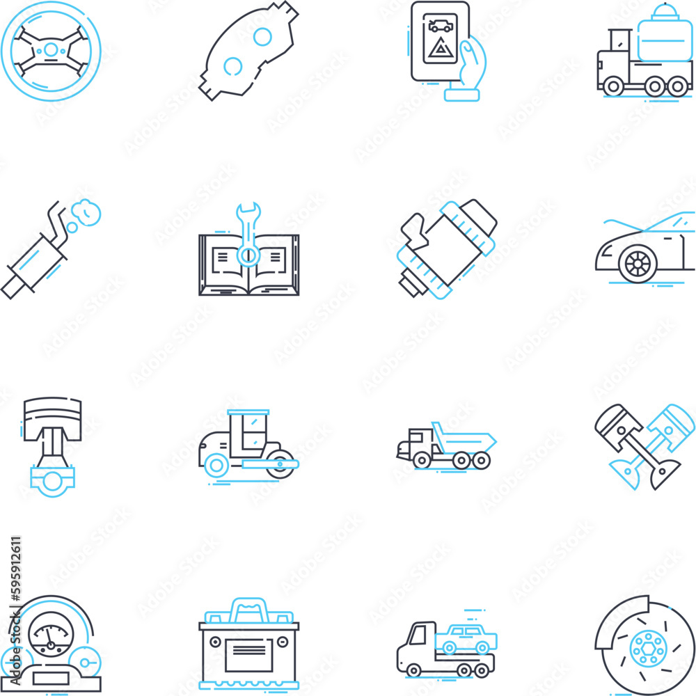 Sedan linear icons set. Classy, Stylish, Elegant, Sophisticated, Comfortable, Spacious, Sleek line vector and concept signs. Luxurious,Efficient,Reliable outline illustrations Sedan linear icons set. Classy, Stylish, Elegant, Sophisticated, Comfortable, Spacious, Sleek line vector and concept signs. Luxurious,Efficient,Reliable outline illustrations