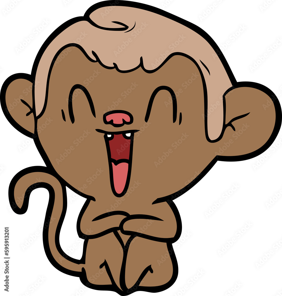 cartoon laughing monkey cartoon laughing monkey