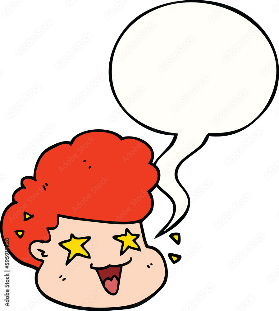 cartoon excited boy with speech bubble cartoon excited boy with speech bubble