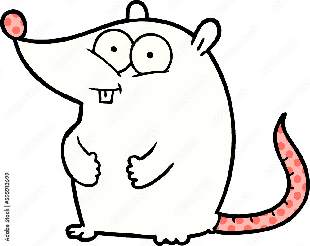 cartoon happy white lab mouse cartoon happy white lab mouse