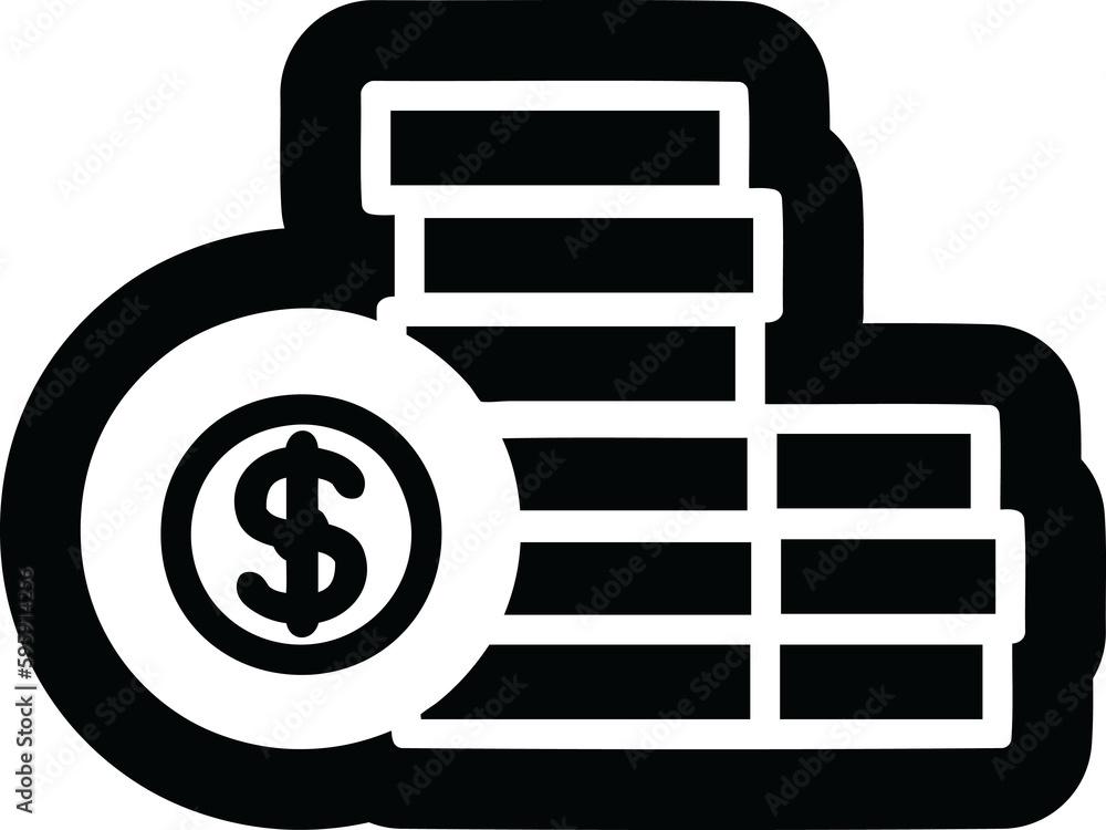 stacked money icon symbol stacked money icon symbol