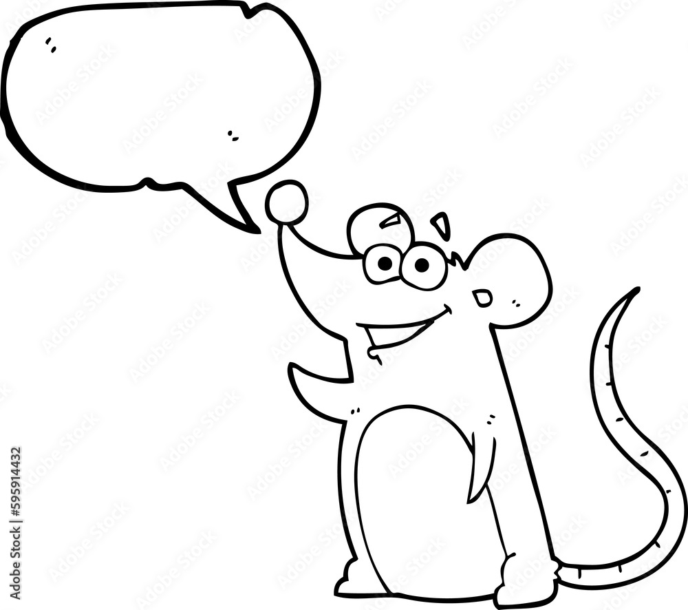 freehand drawn speech bubble cartoon mouse freehand drawn speech bubble cartoon mouse