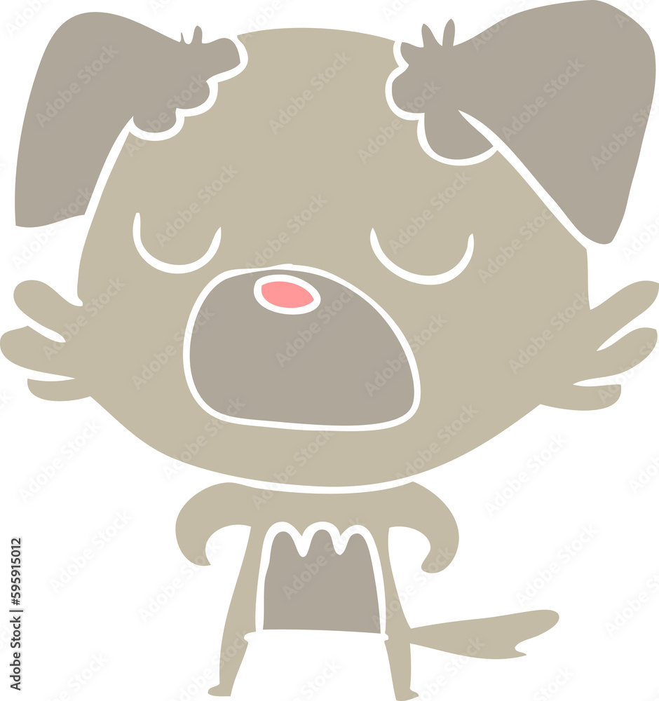 Obraz premium flat color style cartoon dog