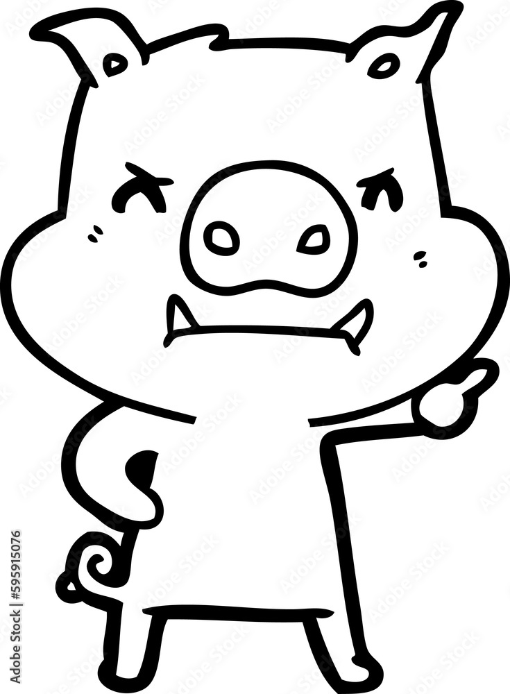 angry cartoon pig angry cartoon pig