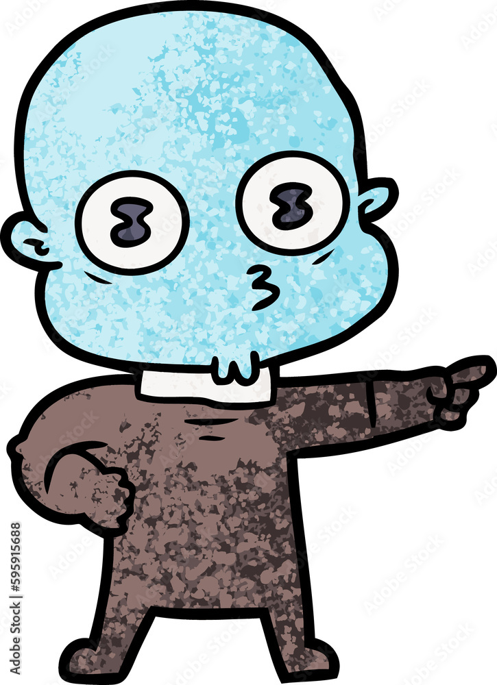 cartoon weird bald spaceman cartoon weird bald spaceman