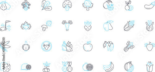 Retail store linear icons set. Shop  Store  Boutique  Emporium  Marketplace  Supermarket  Outlet line vector and concept signs. Mall Warehouse Showroom outline illustrations