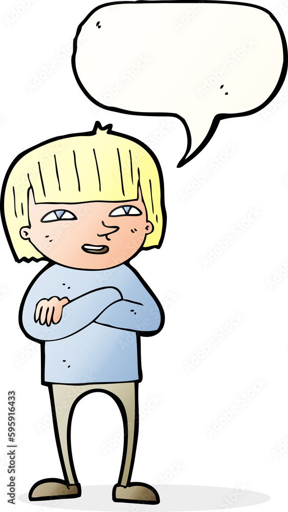 cartoon happy person with speech bubble cartoon happy person with speech bubble