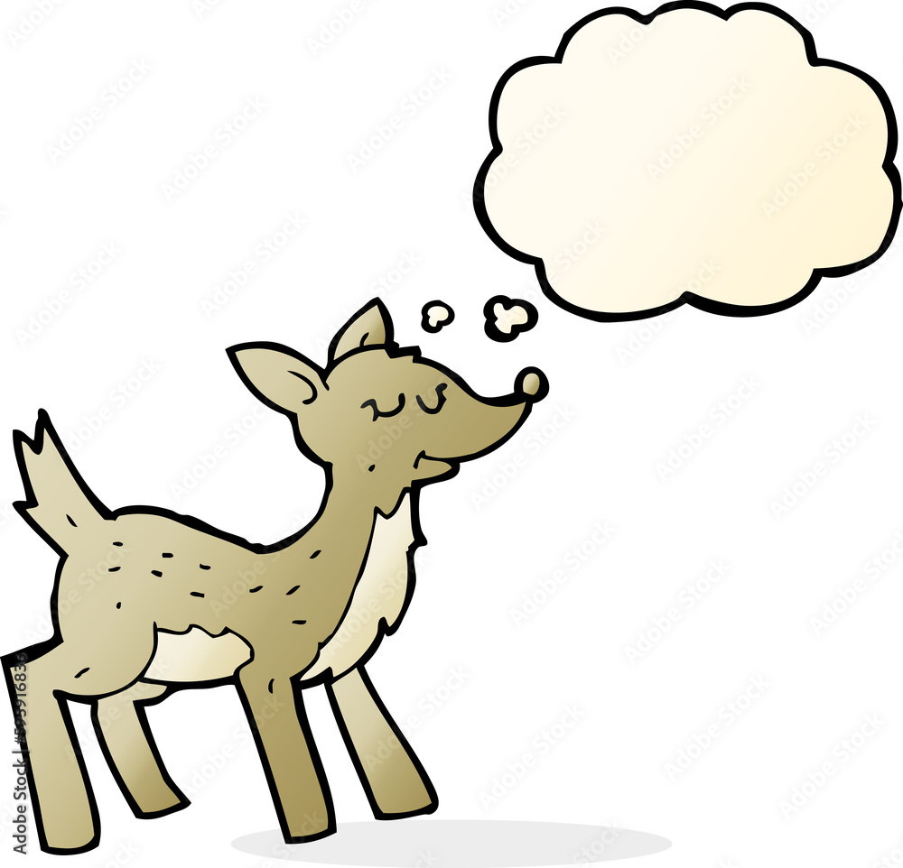 cute cartoon deer with thought bubble cute cartoon deer with thought bubble