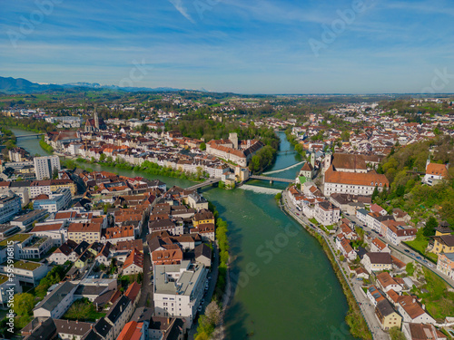Die Oberösterreichische Stadt Steyr von oben