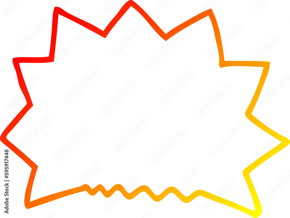 warm gradient line drawing of a cartoon big bang explosion warm gradient line drawing of a cartoon big bang explosion