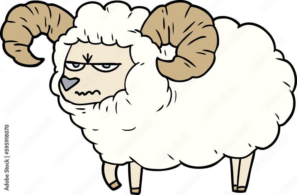 cartoon angry ram cartoon angry ram