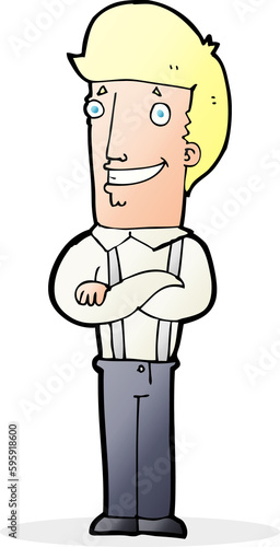 cartoon proud man