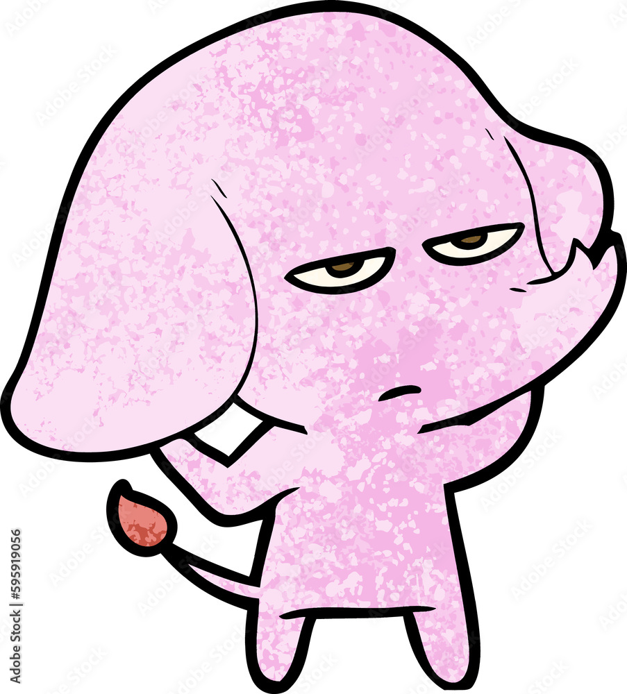 annoyed cartoon elephant