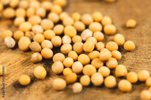 Mustard Seeds Vegan concept. Healthy diet. Close up. Macro