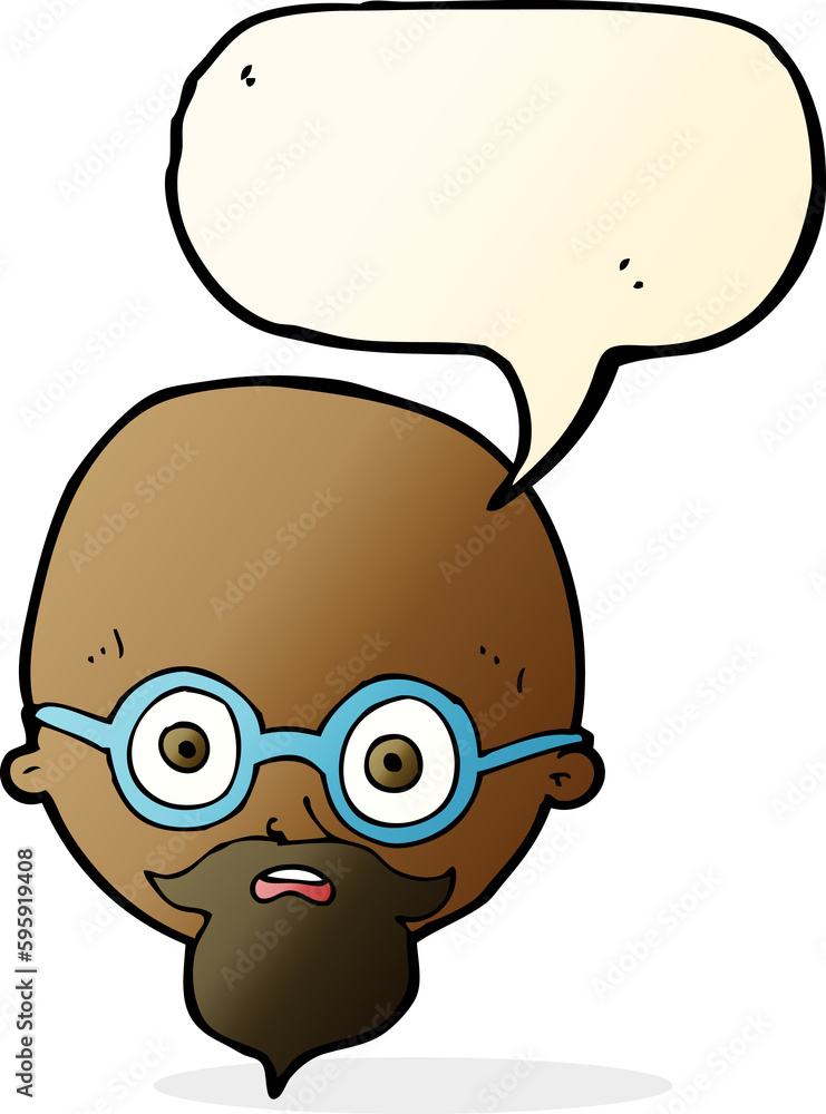 cartoon shocked man with beard with speech bubble cartoon shocked man with beard with speech bubble