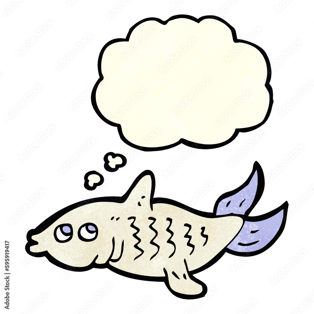 cartoon fish with thought bubble cartoon fish with thought bubble