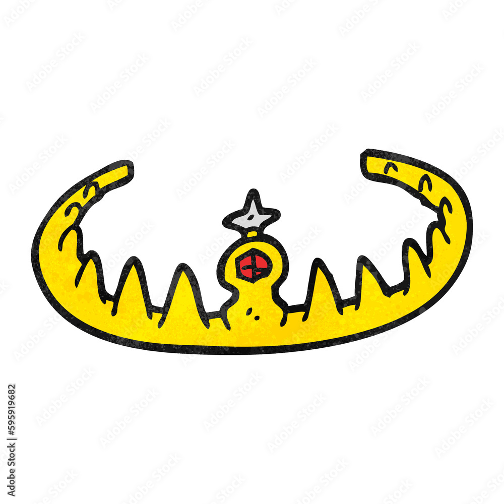 freehand textured cartoon tiara freehand textured cartoon tiara