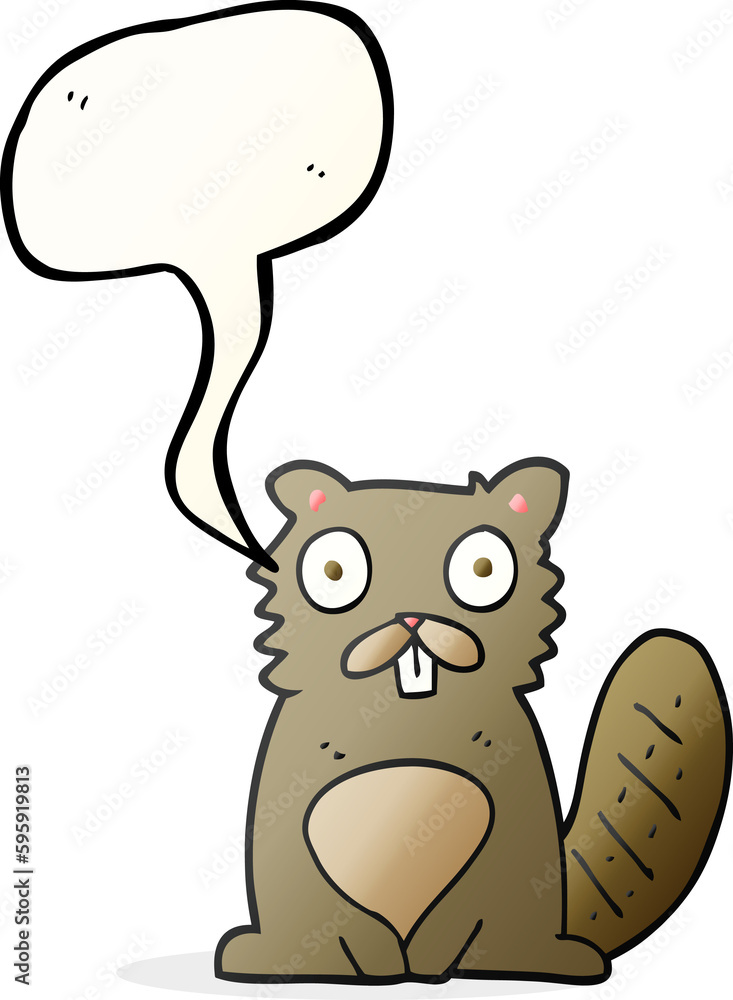 freehand drawn speech bubble cartoon beaver freehand drawn speech bubble cartoon beaver