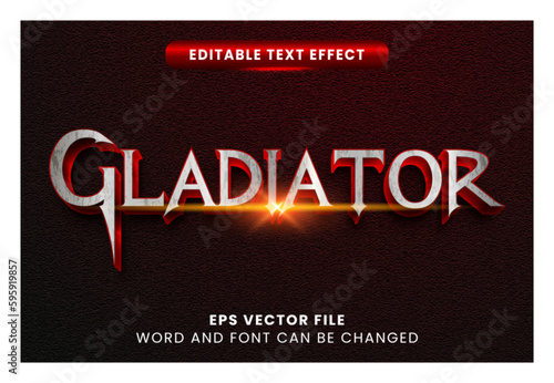 Gladiator vector text effect