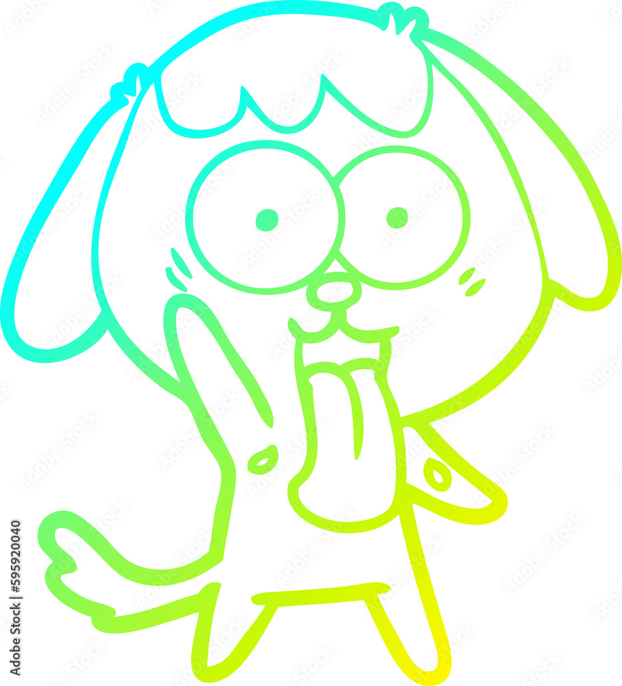 cold gradient line drawing of a cute cartoon dog cold gradient line drawing of a cute cartoon dog