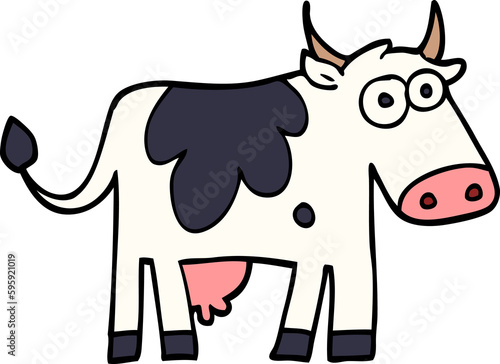 cartoon doodle farm cow © lineartestpilot