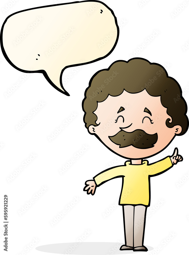 cartoon man with idea with speech bubble cartoon man with idea with speech bubble