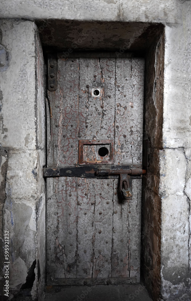 old prison cell door
